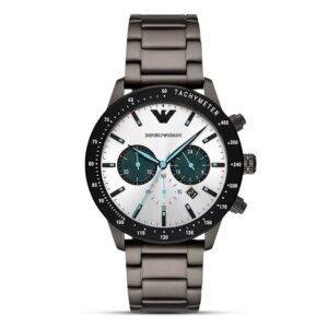 Emporio Armani Mario Chronograph Gunmetal Stainless Steel Watch (Model AR11471