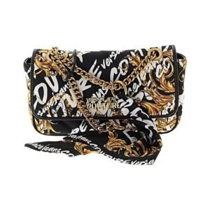 Versace convertible shoulder & sling bag with scarp