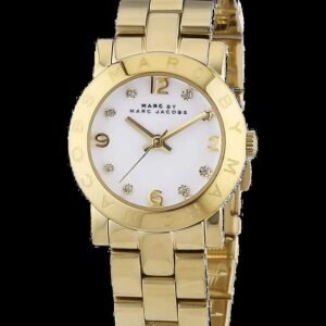 Marc Jacobs MBM3057 watch in yellow gold-tone steel with shiny hour markers