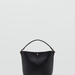 Mango faux-leather bucket bag