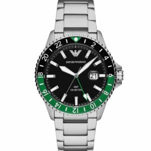 Emporio Armani GMT Dual Time Stainless Steel Watch AR11589.