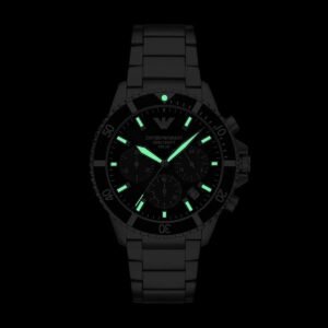 EMPORIO ARMANI MEN'S WORLD EXPLORER SOLAR-POWERED CHRONOGRAPH STAINLESS STEEL WATCH