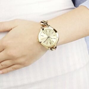 MK3222  Michael Kors Slim Runway women's watch in gold-tone.