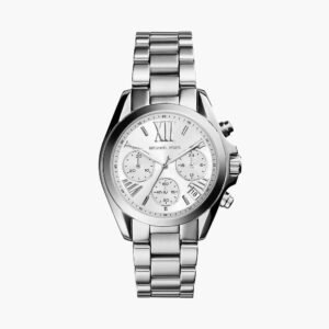 model MK6174 is the Michael Kors Silver-Tone Mini Bradshaw Chronograph Watch.