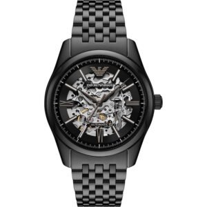 AR60093 is the Emporio Armani Antonio Automatic Black Stainless Steel Watch.