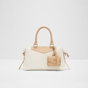 Aldo Mellowbag Plain Double Handle Satchel Bag & Pouch with Zip Closure & Strap